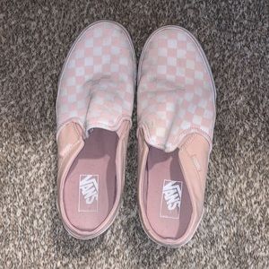 Pink checkered Vans